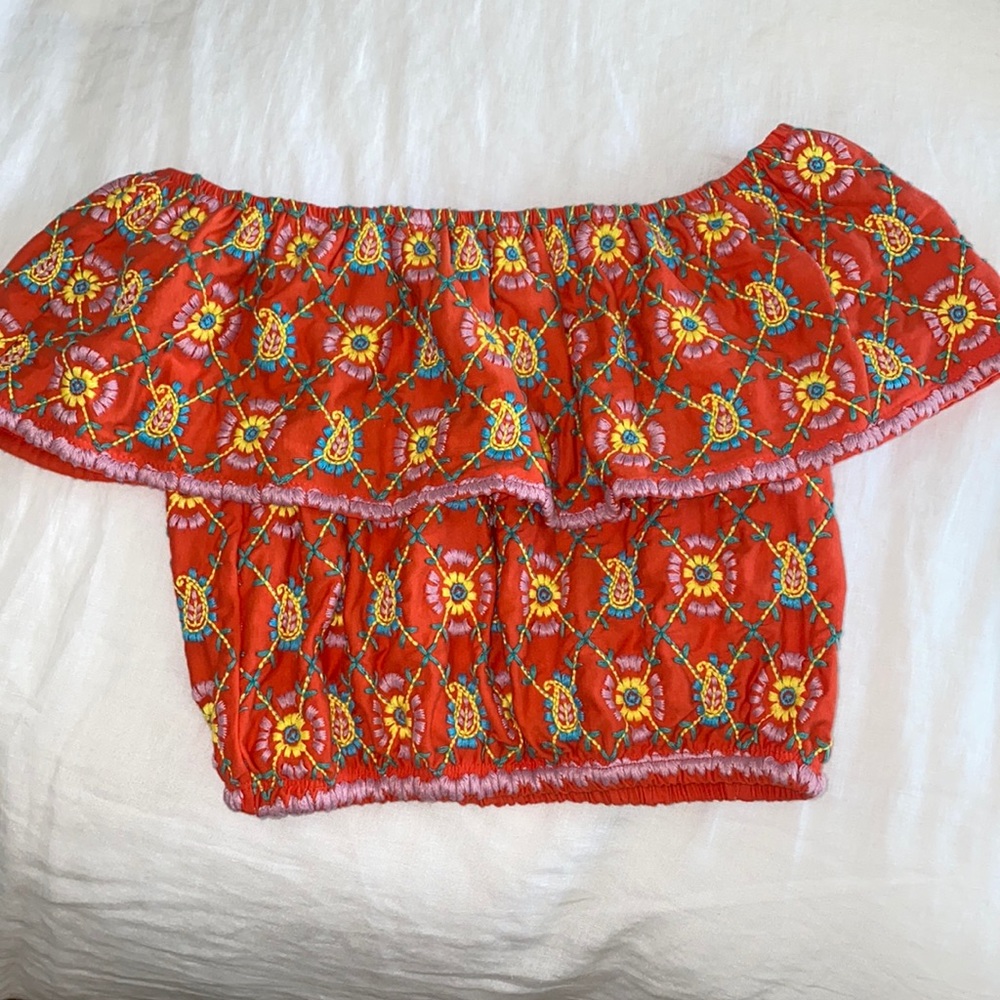TOPSHOP WOMENS OFF THE SHOULDER TOP